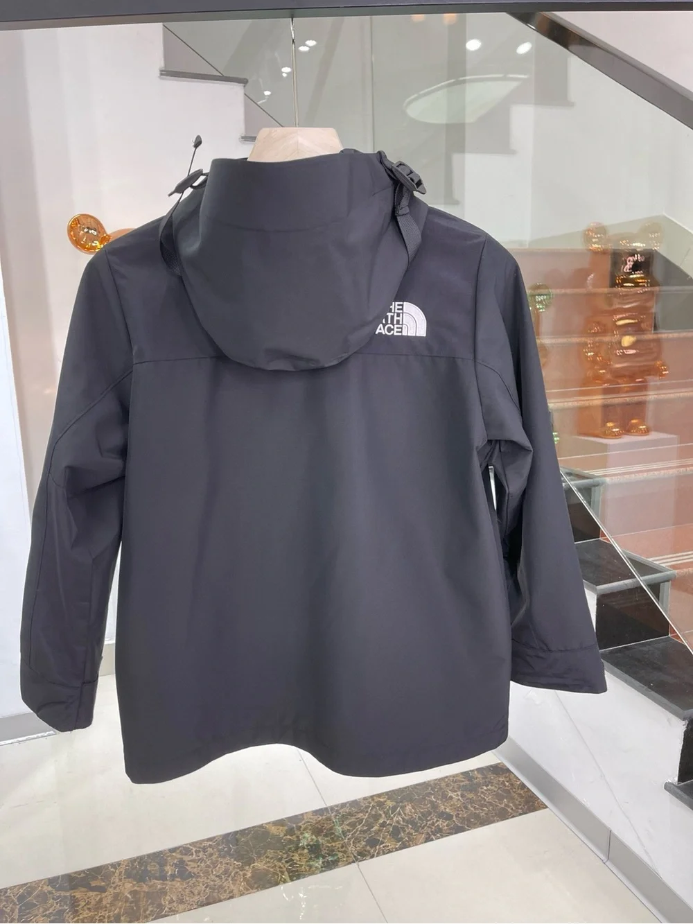The North Face Black Hooded Waterproof Shell Jacket
